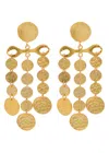 Kenneth Jay Lane Coin Clip-on Drop Earrings In Gold