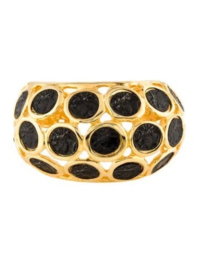 Pre-owned Kenneth Jay Lane Coin Cuff Bracelet, 6.25" In Multi