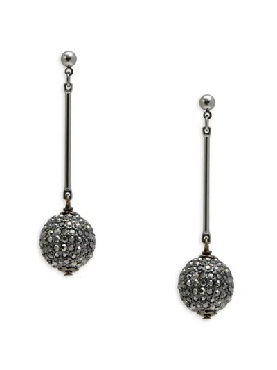 Kenneth Jay Lane Couture Collection Women's Gunmetal-tone & Hematite Drop Earrings