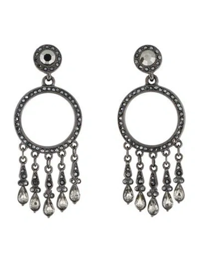 Pre-owned Kenneth Jay Lane Crystal Chandelier Earrings In Multi