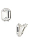 Kenneth Jay Lane Crystal Clip-on Earrings In White