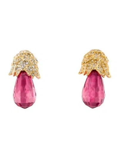 Pre-owned Kenneth Jay Lane Crystal Clip-on Earrings