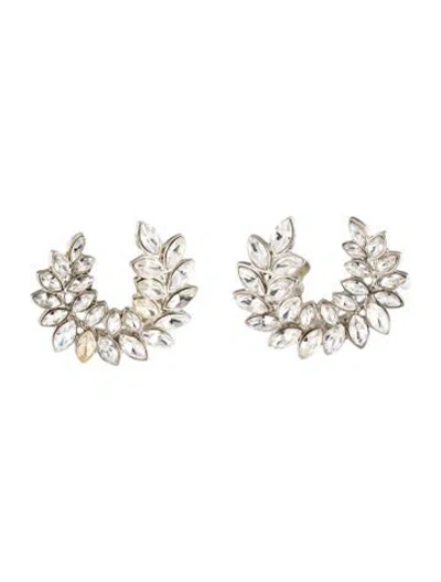 Pre-owned Kenneth Jay Lane Crystal Clip-on Earrings In Multi