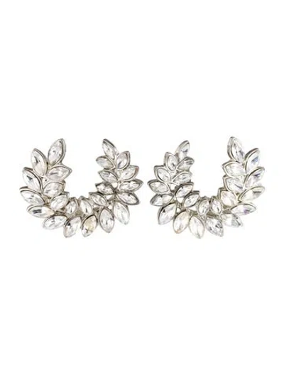 Pre-owned Kenneth Jay Lane Crystal Clip-on Earrings In Multi