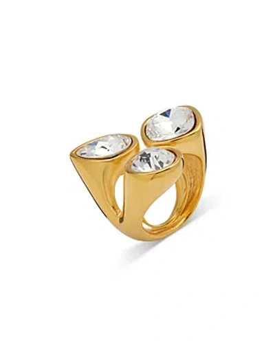 Kenneth Jay Lane Crystal Cluster Ring In Gold
