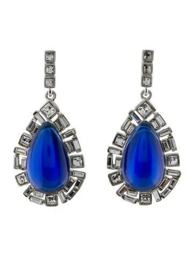 Pre-owned Kenneth Jay Lane Crystal Drop Earrings In Multi