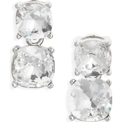 Kenneth Jay Lane Crystal Drop Earrings In Silver