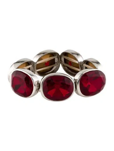 Pre-owned Kenneth Jay Lane Crystal Elastic Bracelet In Multi
