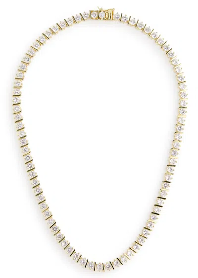 Kenneth Jay Lane Crystal-embellished 18kt Gold-plated Tennis Necklace