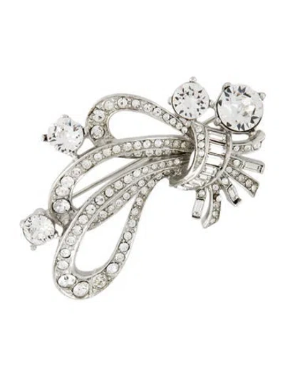 Pre-owned Kenneth Jay Lane Crystal Embellished Brooch In Multicolor