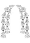 Kenneth Jay Lane Crystal-embellished Rhodium-plated Drop Earrings In Silver