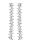 Kenneth Jay Lane Crystal-embellished Rhodium-plated Drop Earrings In Silver