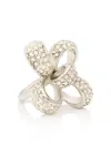 Kenneth Jay Lane Crystal-embellished Ring In Silver