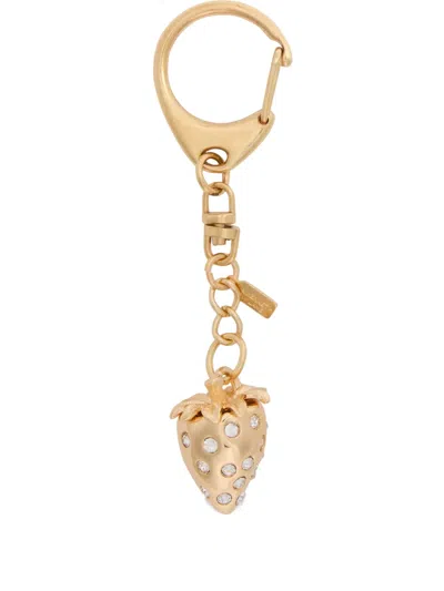 KENNETH JAY LANE CRYSTAL-EMBELLISHED STRAWBERRY BAG CHARM