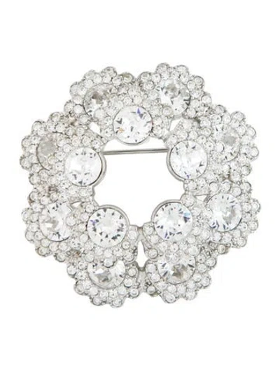 Pre-owned Kenneth Jay Lane Crystal Pin Brooch In Multicolor