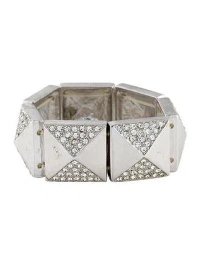 Pre-owned Kenneth Jay Lane Crystal Stretch Bracelet