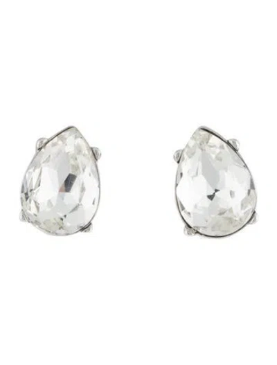 Pre-owned Kenneth Jay Lane Crystal Stud Earrings In Multi