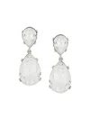 Kenneth Jay Lane Ohrringe Mit Kristallen In Silver