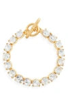 Kenneth Jay Lane Crystal Toggle Bracelet In Gold