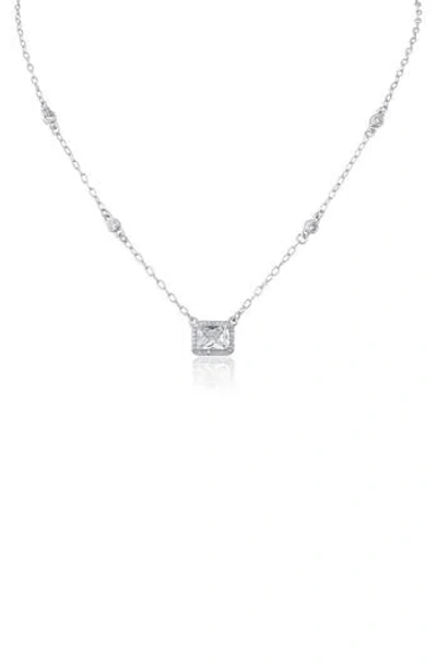 Kenneth Jay Lane Cubic Zirconia Halo Pendant Necklace