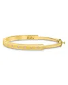 Kenneth Jay Lane Cubic Zirconia Hinged Bracelet In Gold