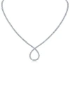 Kenneth Jay Lane Cubic Zirconia Infinity Loop Tennis Necklace