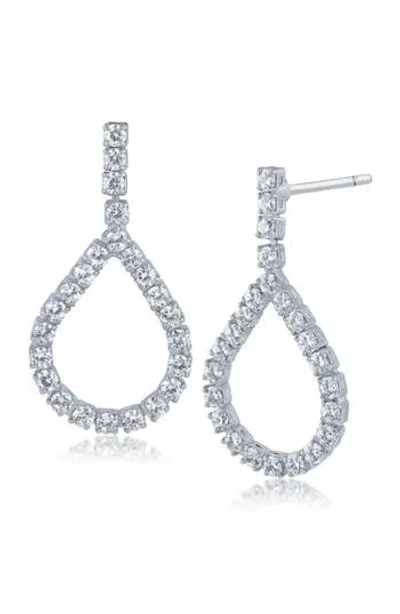 Kenneth Jay Lane Cubic Zirconia Loop Drop Earrings