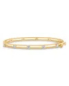 Kenneth Jay Lane Cubic Zirconia Open Bracelet In Gold