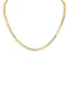 Kenneth Jay Lane Cubic Zirconia Station Collar Necklace 14k Gold Plated, 17 In Gold
