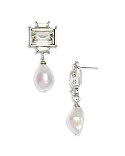 Kenneth Jay Lane Cultured Freshwater Pearl Drop Earrings In Metallic