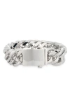 Kenneth Jay Lane Curb Chain Bracelet In White