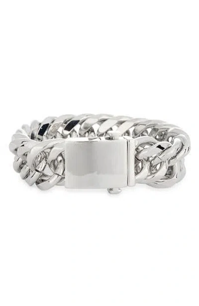 Kenneth Jay Lane Curb Chain Bracelet In White