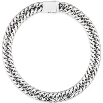 Kenneth Jay Lane Curb Chain Necklace In Metallic