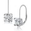 Kenneth Jay Lane Cushion Cubic Zirconia Drop Earrings In Clear/silver