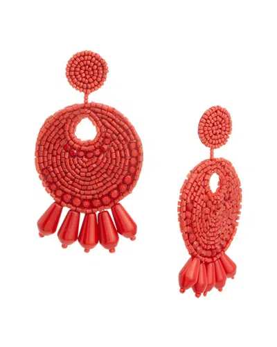Kenneth Jay Lane Dangle Earrings In Red