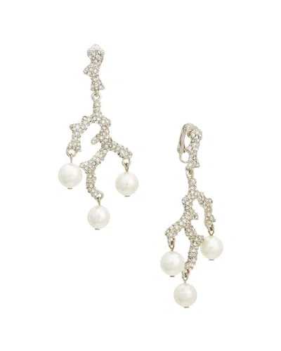 Kenneth Jay Lane Dangle Earrings In White