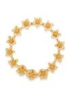 Kenneth Jay Lane Dogwood Flower 22kt Gold-plated Necklace In Gold