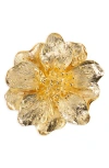 Kenneth Jay Lane Dogwood Flower Brooch In Gold