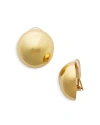 KENNETH JAY LANE DOMED BUTTON CLIP ON EARRINGS