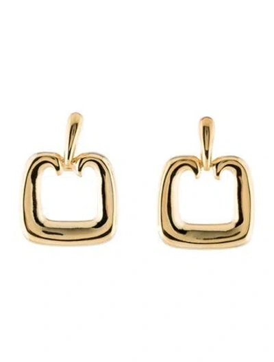 Pre-owned Kenneth Jay Lane Doorknocker Hoop Clip-on Earrings In Multi