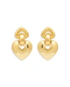 KENNETH JAY LANE DOUBLE HEART DROP EARRINGS, 2L