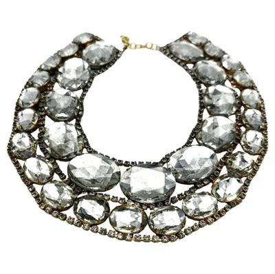 Pre-owned Kenneth Jay Lane , Douple-row- Colliere, Early 1960s, Usa , Rhinestones, Resin. In Multi