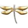 Kenneth Jay Lane Dragonfly Pin In Gold