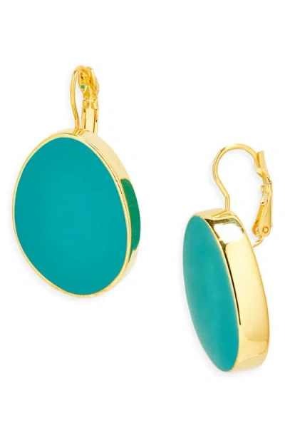 Kenneth Jay Lane Enamel Statement Drop Earrings In Blue