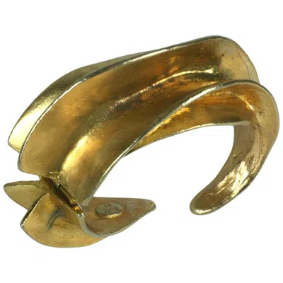 Pre-owned Kenneth Jay Lane Ethnic Inspired Cuff In Brown
