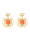 Kenneth Jay Lane Fan 22kt Gold-plated Drop Earrings In Gold