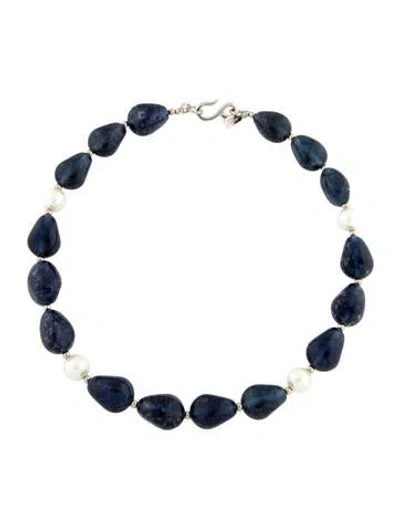 Pre-owned Kenneth Jay Lane Faux Pearl & Beaded Necklace In Multi