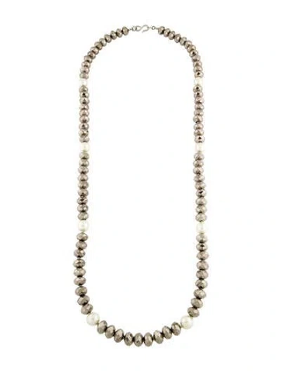 Pre-owned Kenneth Jay Lane Faux Pearl & Resin Bead Necklace In Multi