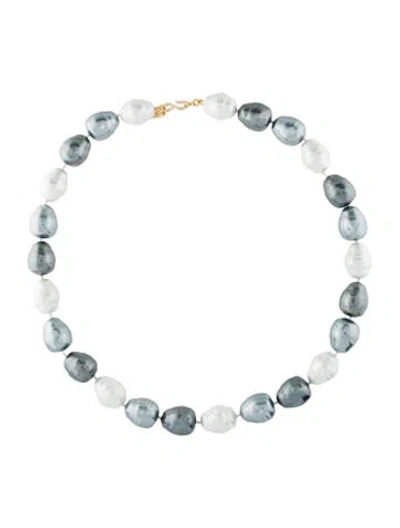 Pre-owned Kenneth Jay Lane Faux Pearl Bead Strand Necklace, 25.5" In Multi