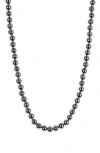 Kenneth Jay Lane Faux Pearl Long Necklace In Metallic